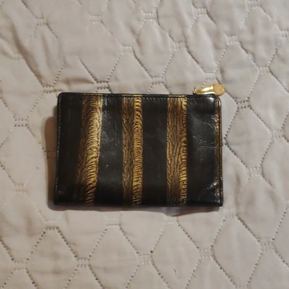 Francesco Biasia Black and Brown Wallet